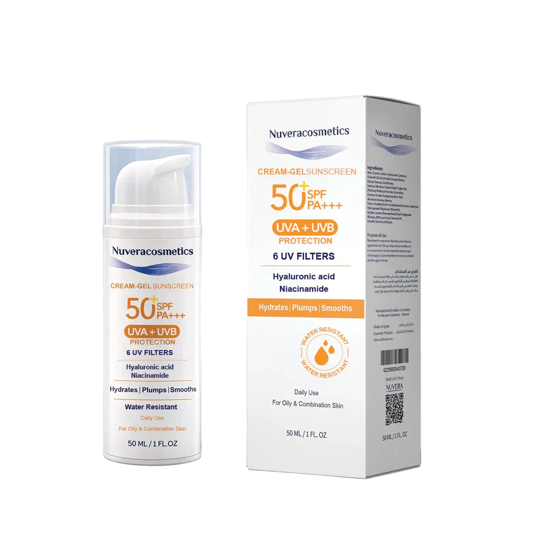 Nuveracosmetics Cream-Gel Sunscreen 50+ SPF PA+++ 50 Millilitre