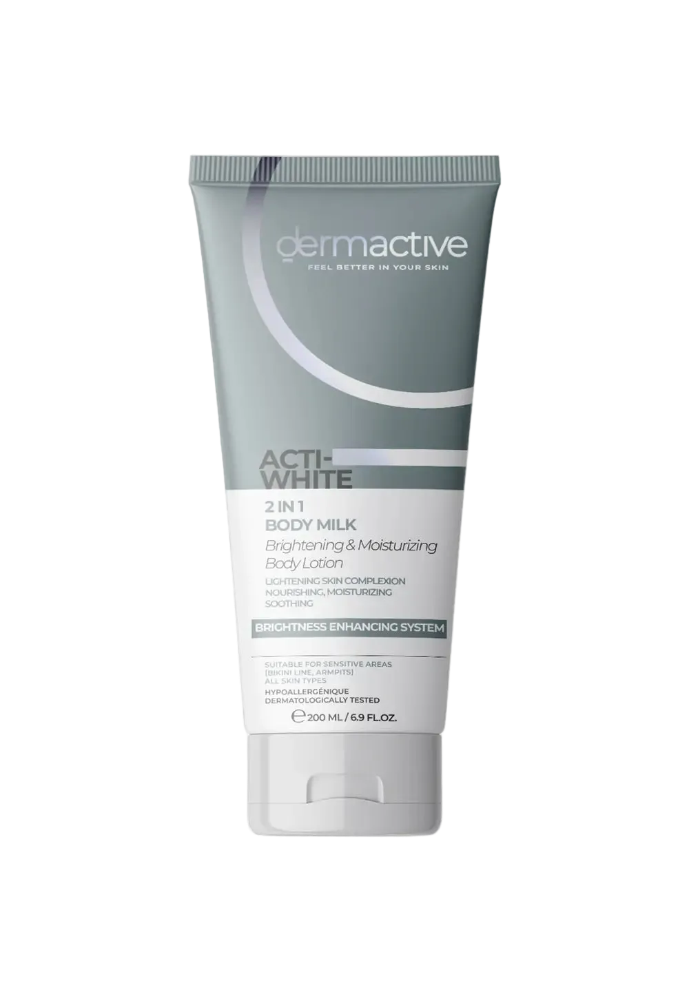 dermactive acti-white 2 in 1 body milk 200ml