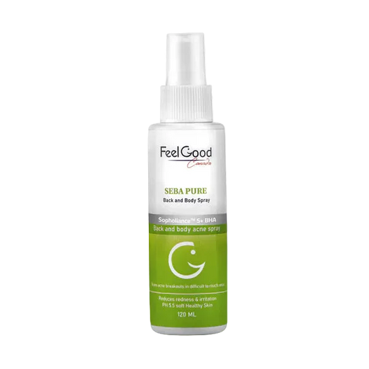 Feel Good Seba Pure Spray, the best body acne treatment for oily skin, 120 ml