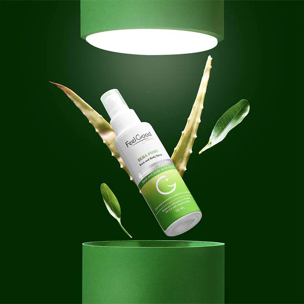 Feel Good Seba Pure Spray, the best body acne treatment for oily skin, 120 ml