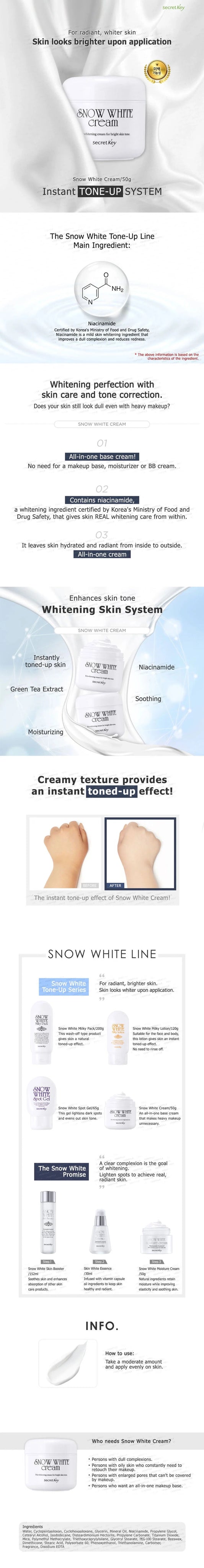 Secret Key - Snow White Cream 50g