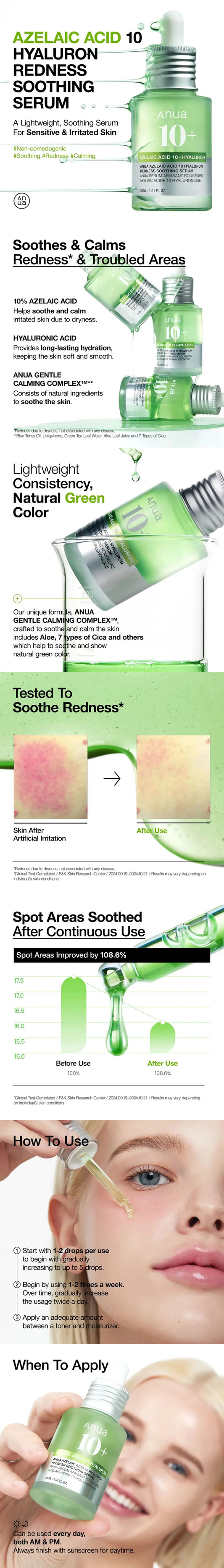 Anua - Azelaic Acid 10 Hyaluron Redness Soothing Serum