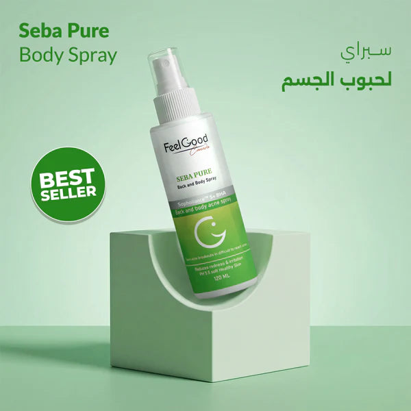 Feel Good Seba Pure Spray, the best body acne treatment for oily skin, 120 ml
