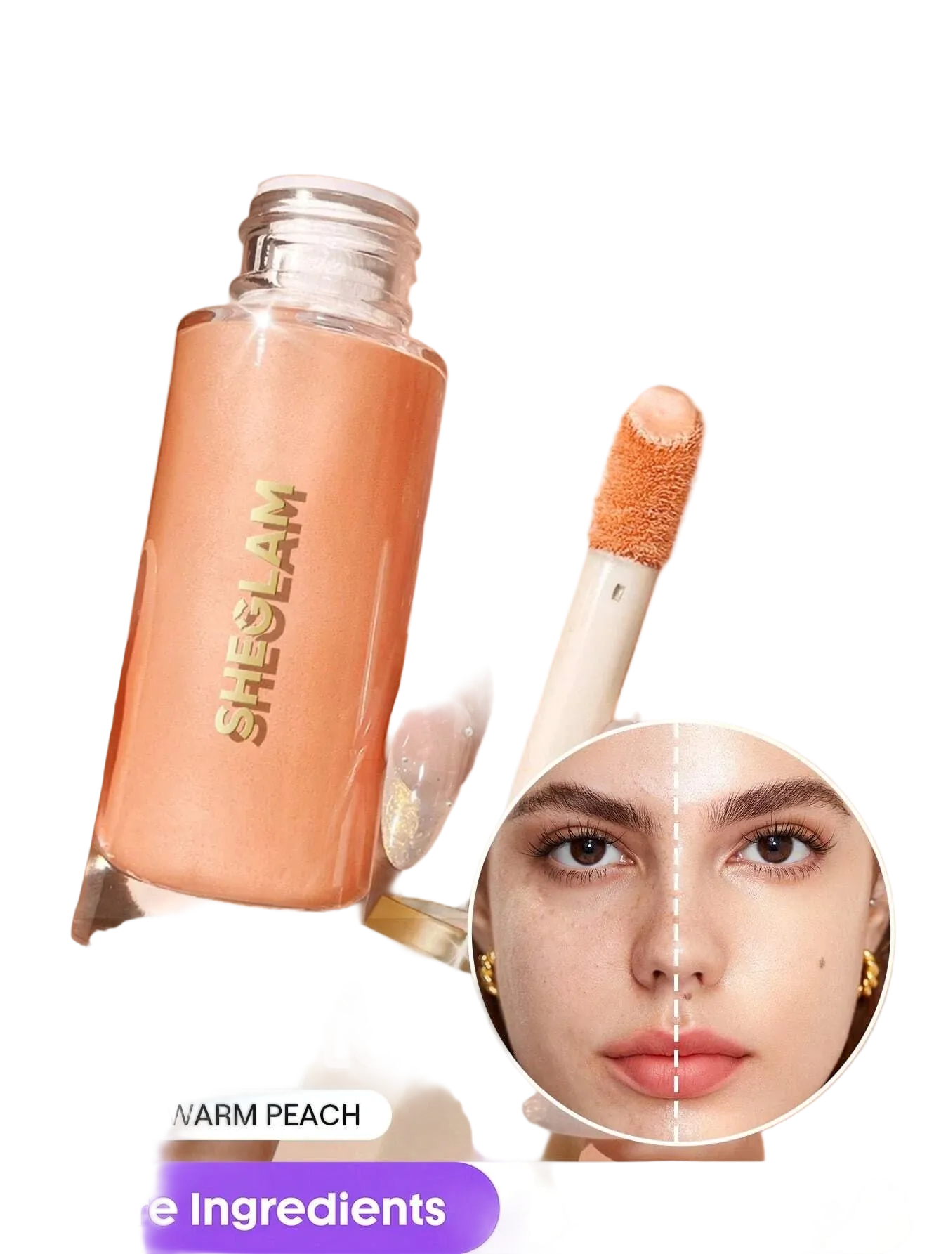 sheglam likud glow fair warm peach