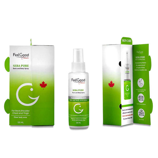 Feel Good Seba Pure Spray, the best body acne treatment for oily skin, 120 ml